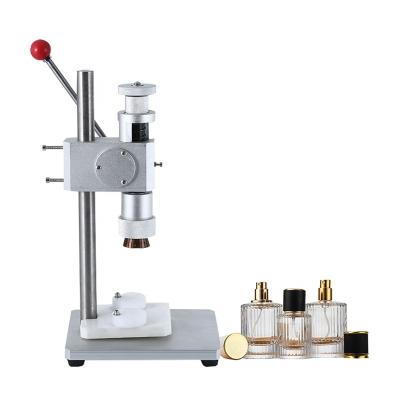 China Suitable for a variety of types Automatic Manual Single Head Perfume Bottle Crimper Aluminum Perfume Bottle Sealing Capping Machine Glass Making for sale