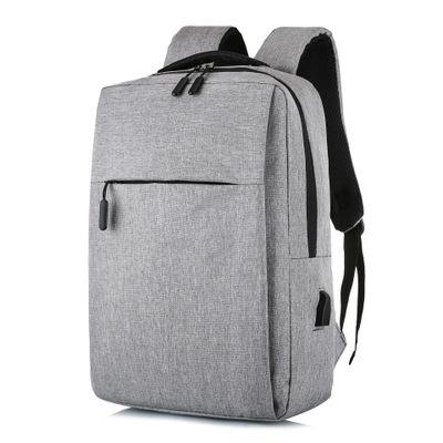 China 2021 Preppy Style USB Red Nylon Fabric Bag Students Gray Navy Fabric Backpack Laptop Women And Men Bag for sale