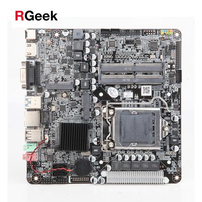 China RGeek Mini PC Mainboard OEM ITX H110 Quad Core Mini ITX Motherboard PC 17x17cm Slim Desktop Motherboard LVDS HD-MI VGA Motherboard for sale