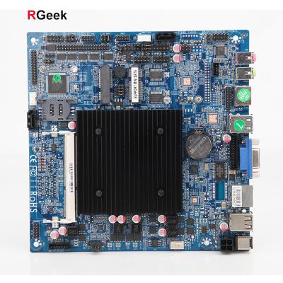 China Mini PC Mainboard M/B Intel Celeron J1900 Mini Desktop RGeek Mainboard PC LVDS Single LAN ITX Industrial Mini Desktop Motherboard for sale