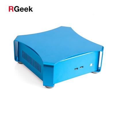 China RGeek Aluminum X3 Mini Slim Professional Custom Mini Single Case PC Desktop ITX With 2 USB3.0 for sale