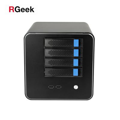 China RGeek NAS 4 Bay Storage NAS Case Aluminum Alloy Server with Hot Swap Network Enclosure Server Chassis for sale