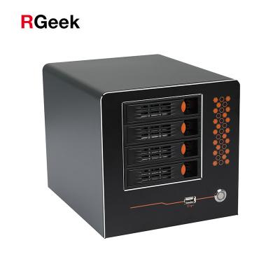 China With Hot ITX NAS Case NAS Server Case Mini Swap NAS04A Mini PC Side Panel Window Cabinet RGeek Custom Miniitx 4 Bay For NAS 4 HDD for sale