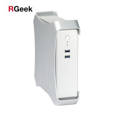 China RGeek X3 Mini Computer Cabinet USB 2.0 HTPC Heat Dissipation ITX Desktop PC Aluminum Efficient Desktop Case for sale