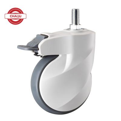 China Contemporary Solid Stem Swivel Medical Hospital Bed Caster Wheels for sale