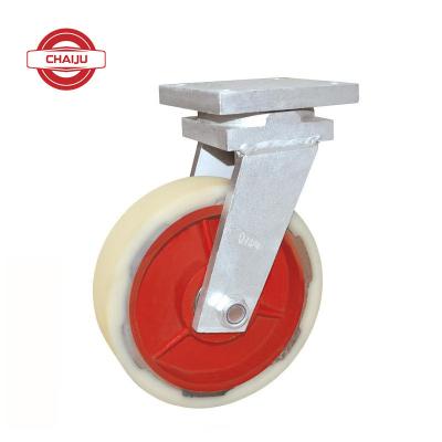 China Rigid Rubber Wheel For Cart And Tool Carts 6 Inch Fixed Caster for sale