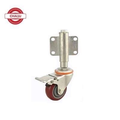 China Industry Rigid Casters TPR PVC PU Material Casters With Mount Door Shock Wheel for sale