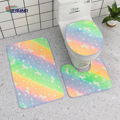 China Van de de Dekens de Binnen Pluizige Stof Pu van de Microfiberingang Reeks van de Vloermat foot mat bathroom mat Steunende Te koop