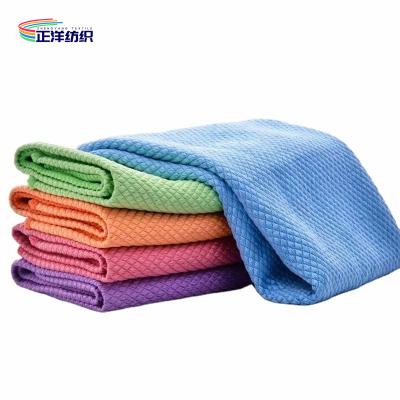 China 30x40cm 280GSM Glanzende Franse Terry Cloth Window Glass Cleaning Auto Oppoetsende Doek Te koop