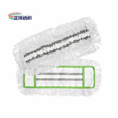 中国 15x46cm 500gsm Microfiber Dust Mop Green Small Industrial Mop Floor 販売のため