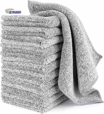 Китай Kitchen Towel Washing Dish Car Cleaning Towel Rags Bamboo Fiber Cloths Dish Cloth Wipe Gray Bamboo Cleaning Cloth продается