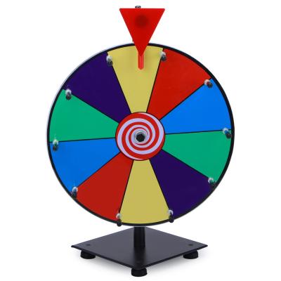 China Durable ActEarlier 12inch 12 Slots Advertising Lucky Tabletop Spinning Prize Wheel for sale