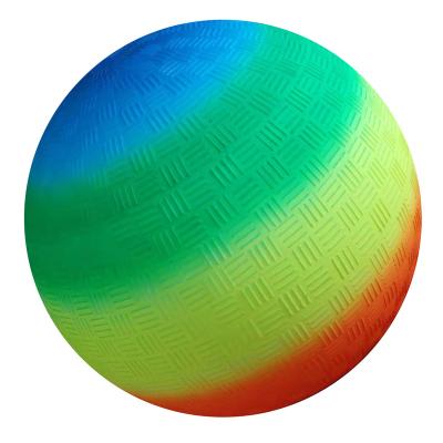 China Eco-friendly ActEarlier Kids Toy 8.5 Inch PVC Rainbow Beach Ball Inflatable Playground Ball for sale