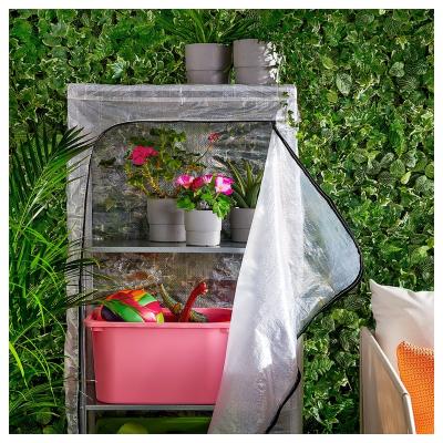 China Sustainable Gardening Plant Stand Rack , Storage Shelving Units With Transparent Cover , 4 Tiers for sale