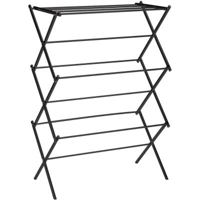 China Foldable Collapsing Collapsible Laundry Drying Rack Folding Laundry Rack for Air Drying Clothing, Pre Assembled for sale