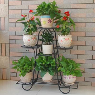 China Metal 7 Tiers Plant Rack Indoor Garden Flower Pot Stand, Outdoor Flower Rack Display Rack for sale