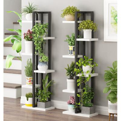 China Living Room Metal 7 Tier 6 Potted Plant Rack Multiple Flower Pot Rack Shelves Planter Shelving Storage Organizer Display for Indoor Outdoor for sale