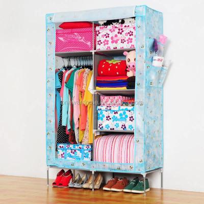 China Large Size Multi Layer Wardrobe With Foot High Non Woven Fabric Portable Closet for sale