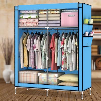 China Large Wardrobe Height 110cm Portable Folding Door Nonwoven Fabric Folding Wardrobe for sale