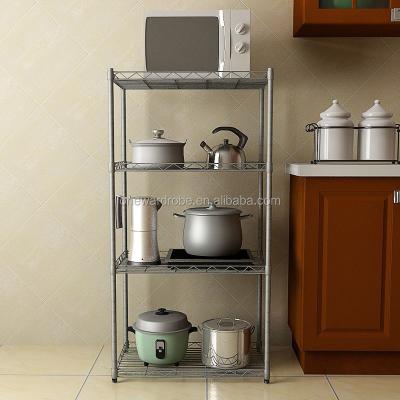 China Adjustable Shelving Unit High Load Bearing Rack Height 4 Layers Storage for sale