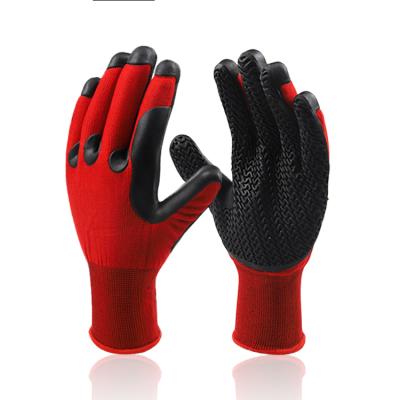 China Good Product Anti-smash Latex Impact Resistant Safety Working Strip Gloves For Worker for sale