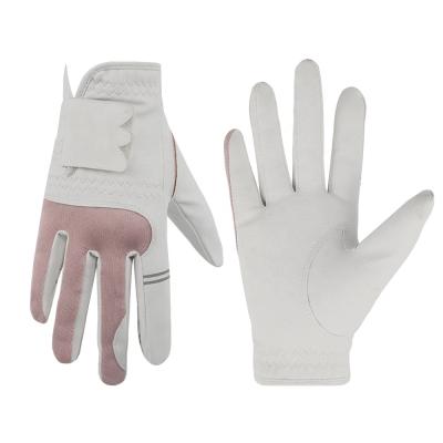 China Amazon Fashion Waterproof Hot Selling Soft Soft Baby Whip Leather Custom Golf Gloves for sale