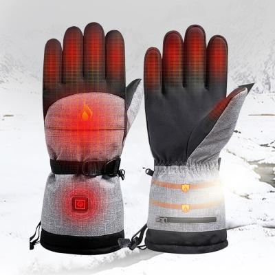 China Snowboarding Low Price Outdoor Touch Screen Warm Heating Rechargeable Battery Ski Gloves For Skiing for sale