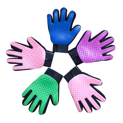 China Sustainable Disposal Good Quality Pet Grooming Glove Cleaning Pets Bathing Gloves for sale