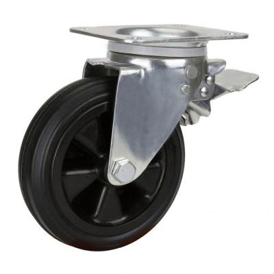 China European Standard PIVOT Circlip Waste Bin Wheel Caster With Plastic Center for sale