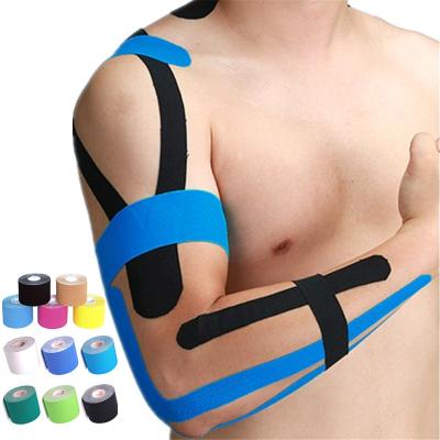 China Waterproof Hot Selling 2021 High Stretch Breathable Waterproof Cotton Kinesiology Tape Sports Muscle Bandages for sale