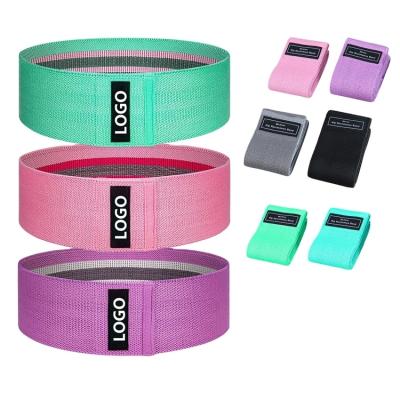 China Durable Custom Logo Printed Yoga Gym Exercise Fitness For Legs Glutes Booty Hip Cloth Resistance Bands for sale