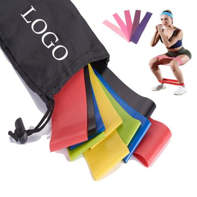 China Eco-Friendly Logo Long Custom Elastic Fitness Bulk Hip Stretch Fitness Exercise Resistance Bands Set Wholesale for sale