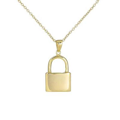 China BOHEMIA Gemnel New Arrival Gold Plated High Polished Jewelry Women Padlock Pendant Necklace for sale