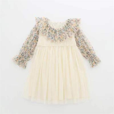 China 2021 New Arrival Children's Sweet Girl Regular Broken Flowers Gauze Princess Dress For Wholesale for sale