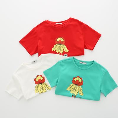 China Short Sleeve Summer Children's Cotton T-shirt Children's T-shirt Short Sleeve Round Neck Boy's Printing Girl's Top Cloth for sale