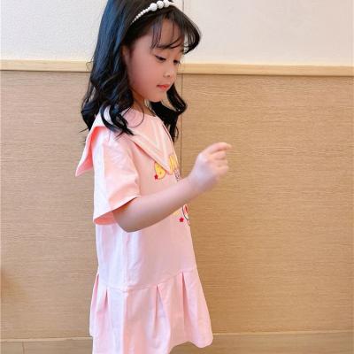 China China Factory Professional Custom Made Breathable Navy Collar Casual Dress Dresses For Kids Girls for sale