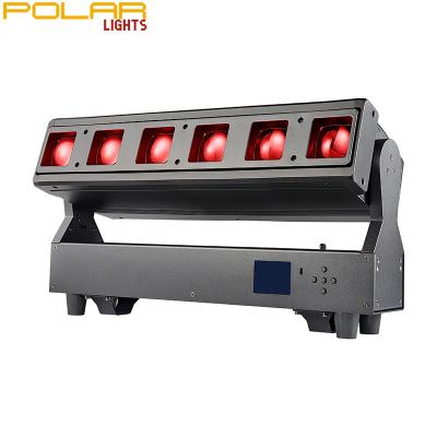 China Individual Color Polarlights Adjustment Z6 6*40W Allegro LED And Quad Control 4 In 1 RGBW LED Wash Moving Head for sale