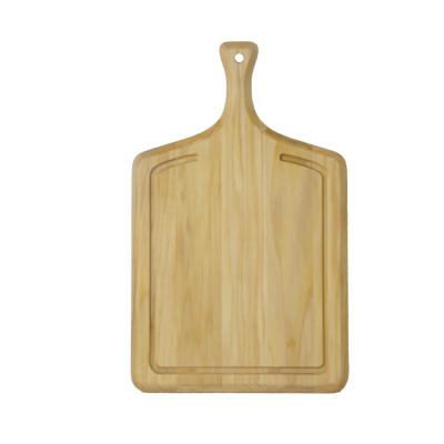 China Sustainable quality hardwood cutting board with handle grooves on the front for cutting hash for sale