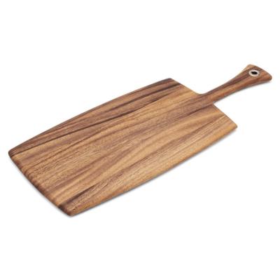 China Original Home Hotel Wedding Restaurant Long Acacia Bread Steak Cheese Charcuterie Pizza Paddle Serving Wooden Board With Handle for sale