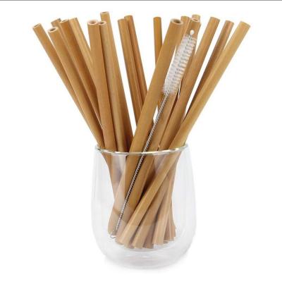 China Eco-friendly Reusable Bamboo Fiber Straws Drinking Bamboo Tube For Straw With Customized Logo Size Packaging for sale