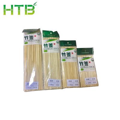 China Kitchen Easily Cleaned Wholesale Price 15cm 20cm 25cm 30cm Series Organic Natural Bamboo BBQ Skewer Sticks For BBQ Grill Baking Cake Pop for sale