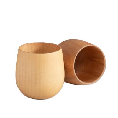 China Sustainable Reusable Carbonized Bamboo Wood Portable Japanese Small Tea Drinking Coffee Cup For Travel for sale