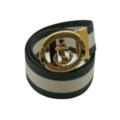 China Black And White Nylon Cloth Fabric Auto Buckle Mens Nylon Belt Various Popular Styles for sale