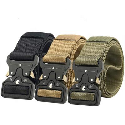 China Military Training Buckle Heavy Duty Military Tactical Belts Suitable Belt Outdoor Training Nylon Material Strap And Alloy Buckle Tactical Belt for sale