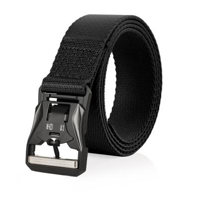 China Outdoor Activities Wholesale Amazon Men Braided Fabric Woven Belts Police Military Tactical Buckle Belts Nylon Material Belts for sale