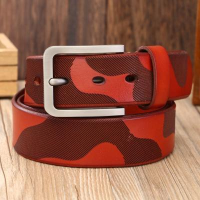 China Wholesale Fashion.Casual custom embossed 100% genuine leather belt high quality unisex belts for sale