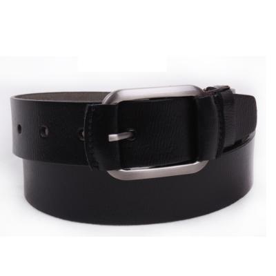 China Wholesale Genuine Leather Simple Smooth Soft Leather Belt With Pin Buckle for sale