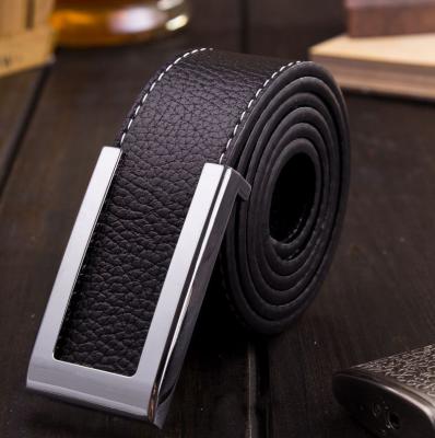 China Wholesale unisex casual cheap ALLOY PU leather belt with slider belt buckle for sale