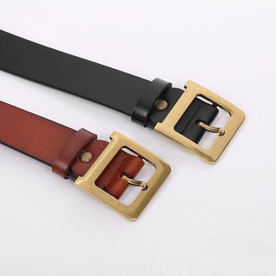 China Wholesale Fashion.Casual wide belt fashion casual D-buckle leather belt for sale