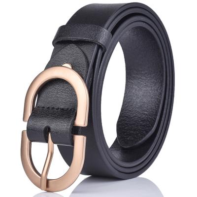 China Factory direct sales comfortable genuine leather belts for women simple design high quality leather belt for women for sale